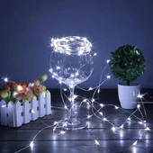 Pilli 5 Metre Dekoratif Peri Led Beyaz Aydınlatma Süsleme Lambası - 4