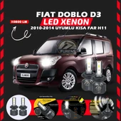 Fiat Doblo D3 2006-2012 Kısa Far Uyumlu Şimşek Etkili Led Xenon Premium Series H11 thumbnail 7