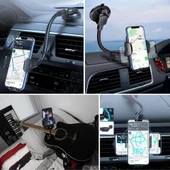 Ayarlanabilir Vakum Kilitli Cam Ve Torpidoya Takılabilen Telefon Tutucu - 4
