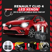 Renault Clio 4 2012-2019 Kısa Far Uyumlu Şimşek Etkili Led Xenon Premium Series H7 thumbnail 1