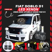 Fiat Doblo D1 2000-2005 Uzun Far Uyumlu Şimşek Etkili Led Xenon Premium Series H1 thumbnail 1