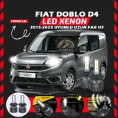 Fiat Doblo D4 2015-2023 Uzun Far Uyumlu Şimşek Etkili Led Xenon Premium Series H7 thumbnail 7