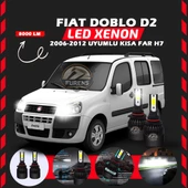 Fiat Doblo D2 2006-2012 Kısa Far Uyumlu Şimşek Etkili Led Xenon Light Series H7 - 1