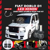 Fiat Doblo D1 2000-2005 Kısa Far Uyumlu Şimşek Etkili Led Xenon Premium Series H7 thumbnail 7