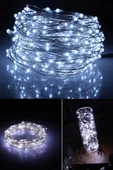 Pilli 5 Metre Dekoratif Peri Led Beyaz Aydınlatma Süsleme Lambası - 8
