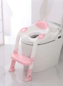 Softy Merdivenli Tuvalet Adaptörü - Çocuğunuz İçin Güvenli Ve Konforlu Tuvalet Eğitimi Pembe thumbnail 1