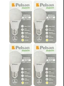 (4 Adet) Pelsan 8,5W 2700K (Sarı Işık) E27 Duylu (Kalın Duy) Led Ampul thumbnail 1