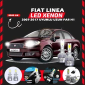 Fiat Linea 2007-2017 Uzun Far Uyumlu Şimşek Etkili Led Xenon Performance Series H1 thumbnail 1