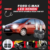 Ford C-MAX 2003-2010 Kısa Far Uyumlu Şimşek Etkili Led Xenon Premium Series H7 thumbnail 1