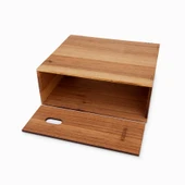 Woodsaka Reka Monitör Standı - Bilgisayar Yanı Masa Düzenleyici - Monitör Yükseltici - Araç & Gereç Saklama Kutusu - Küçük - Ceviz - 7