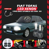 Fiat Tofaş Sis Farı Uyumlu Şimşek Etkili Led Xenon Premium Series H3 thumbnail 7