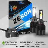 Fiat Tipo Uzun - Kısa FarUyumlu Şimşek Etkili Led Xenon Light Series H4 - 9
