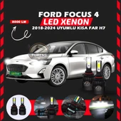 Ford Focus 4 2018-2024 Kısa Far Uyumlu Şimşek Etkili Led Xenon Light Series H7 thumbnail 1