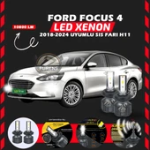 Ford Focus 4 2018-2024 Sis Farı Uyumlu Şimşek Etkili Led Xenon Premium Series H11 thumbnail 1