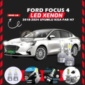 Ford Focus 4 2018-2024 Kısa Far Uyumlu Şimşek Etkili Led Xenon Performance Series H7 thumbnail 6