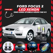 Ford Focus 2 2005-2008 Uzun Far Uyumlu Şimşek Etkili Led Xenon Pro Series H1 thumbnail 1
