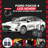 Ford Focus 4 2018-2024 Kısa Far Uyumlu Şimşek Etkili Led Xenon Premium Series H7 thumbnail 7