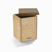 Woodsaka Mutfak İçin Sağlıklı Ahşap Saklama Kutusu - Mini Organizer - Model 1 - Gürgen & Ceviz - 2