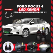 Ford Focus 4 2018-2024 Uzun Far Uyumlu Şimşek Etkili Led Xenon Light Series H1 thumbnail 6