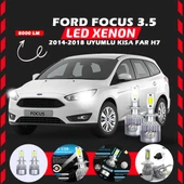 Ford Focus 3.5 2014-2018 Kısa Far Uyumlu Şimşek Etkili Led Xenon Performance Series H7 thumbnail 1