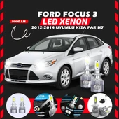Ford Focus 3 2012-2014 Kısa Far Uyumlu Şimşek Etkili Led Xenon Performance Series H7 thumbnail 1