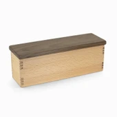 Woodsaka Mutfak İçin Sağlıklı Ahşap Saklama Kutusu - Model 2 - Gürgen & Ceviz - 3