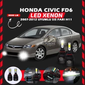 Honda Civic FD6 2007-2012 Sis Farı Uyumlu Şimşek Etkili Led Xenon Light Series H11 thumbnail 6