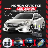 Honda Civic FC5 2016-2021 Sis Farı Uyumlu Şimşek Etkili Led Xenon Pro Series H11 thumbnail 1