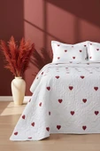 Rivaİstanbul Lovely Çift Kişilik Mikro Uyku Seti 3 Parça Kalpli Yatak Örtüsü Seti thumbnail 1
