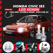 Honda Civic İES 1996-2001 Uzun-Kısa Far Uyumlu Şimşek Etkili Led Xenon Performance Series H4 thumbnail 1