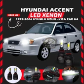 Hyundai Accent Admira 1999-2006 Uzun-Kısa Far Uyumlu Şimşek Etkili Led Xenon Light Series H4 thumbnail 8