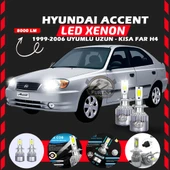 Hyundai Accent Admira 1999-2006 Uzun-Kısa Far Uyumlu Şimşek Etkili Led Xenon Performance Series H4 thumbnail 7