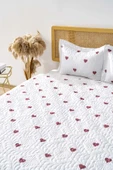Rivaİstanbul Lovely Çift Kişilik Mikro Uyku Seti 3 Parça Kalpli Yatak Örtüsü Seti thumbnail 4