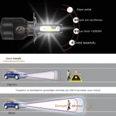 Hyundai Accent Admira 1999-2006 Uzun-Kısa Far Uyumlu Şimşek Etkili Led Xenon Light Series H4 thumbnail 6