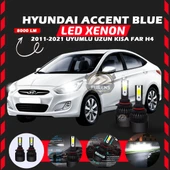Hyundai Accent Blue 2011-2021 Uzun-Kısa Far Uyumlu Şimşek Etkili Led Xenon Light Series H4 thumbnail 8