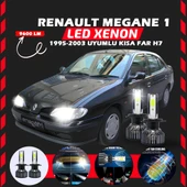 Renault Megane 1 1995-2003 Kısa Far Uyumlu Şimşek Etkili Led Xenon Pro Series H7 thumbnail 1