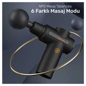 NPO NMJ17 4 Masaj Başlıklı 6 Seviyeli 3800RPM Titreşimli Type-C Şarjlı Taşınabilir Profesyonel Mini Masaj Tabancası - 2
