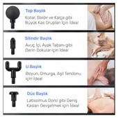 NPO NMJ17 4 Masaj Başlıklı 6 Seviyeli 3800RPM Titreşimli Type-C Şarjlı Taşınabilir Profesyonel Mini Masaj Tabancası - 5