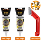 (3'lü SET) Fayans Arası Beyaz Hazır Derz Boyama Dolgusu + Derz Kazıyıcı Temizleyici - 1