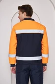 Orange Safety Turuncu Robalı Lacivert Soğuk Hava Mont Pantolon Takımı Su Ve Rüzgar İticili thumbnail 4
