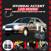 Hyundai Accent Yumurta Kasa Uyumlu Şimşek Etkili Led Xenon Premium Series H4 thumbnail 8