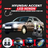 Hyundai Accent Yumurta Kasa Uyumlu Şimşek Etkili Led Xenon Pro Series H4 thumbnail 7