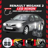 Renault Megane 2 2002-2009 Kısa Far Uyumlu Şimşek Etkili Led Xenon Premium Series H7 thumbnail 1