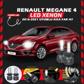 Renault Megane 4 2016-2021 Kısa Far Uyumlu Şimşek Etkili Led Xenon Premium Series H7 thumbnail 1