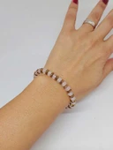 Pembe Kuvars Taşı Tasarım Bileklik (55926) thumbnail 3