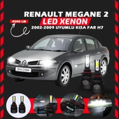 Renault Megane 2 2002-2009 Kısa Far Uyumlu Şimşek Etkili Led Xenon Light Series H7 thumbnail 6