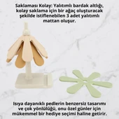 Coofbe Yüksek Isıya Dayanıklı Yanmaz Yapışmaz 3 Adet Çaydanlık Altlığı Tencere Altlığı Nihale Seti Organizer - 5