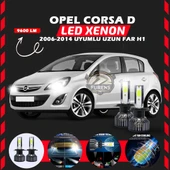 Opel Corsa D 2006-2014 Uzun Far Uyumlu Şimşek Etkili Led Xenon Pro Series H1 thumbnail 1