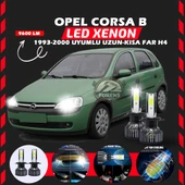 Opel Corsa B 1993-2000 Uzun - Kısa Uyumlu Şimşek Etkili Led Xenon Pro Series H4 thumbnail 7
