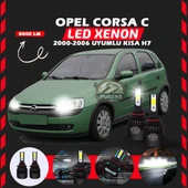Opel Corsa C 2000-2006 Kısa Far Uyumlu Şimşek Etkili Led Xenon Light Series H7 thumbnail 1